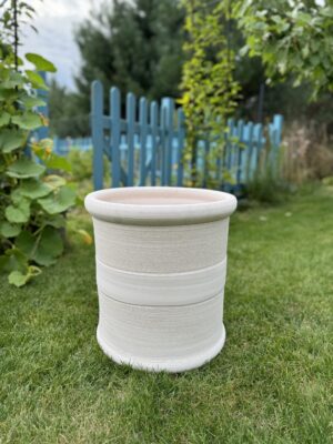 Vaso con Fascia Bianco – 40 x 40 cm