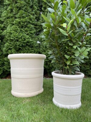 Vaso con Fascia Bianco – 40 x 40 cm
