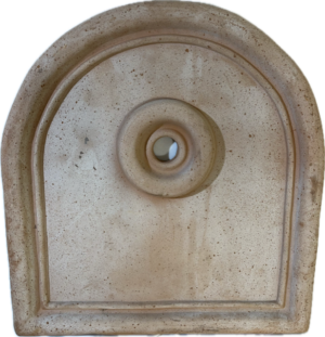 Fontana „Panello Rosso” – osłona ujęcia wody lub fontanna, zestaw z misą – 45 cm x 26 cm x 66 cm