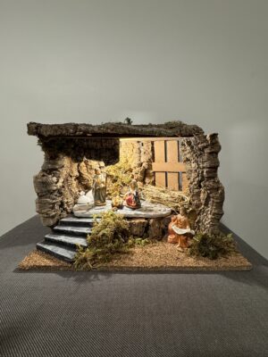 Presepe no 1 – włoska, ręcznie robiona szopka bożonarodzeniowa z oświetleniem