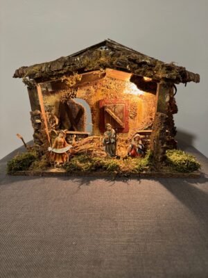 Presepe no 3 – włoska, ręcznie robiona szopka bożonarodzeniowa z oświetleniem