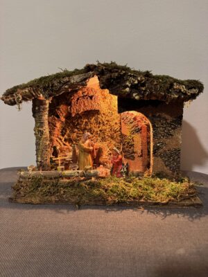 Presepe no 4 – włoska, ręcznie robiona szopka bożonarodzeniowa z oświetleniem