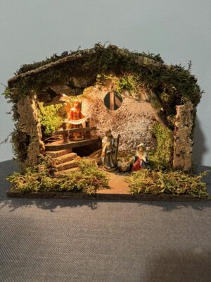 Presepe no 5 – włoska, ręcznie robiona szopka bożonarodzeniowa z oświetleniem