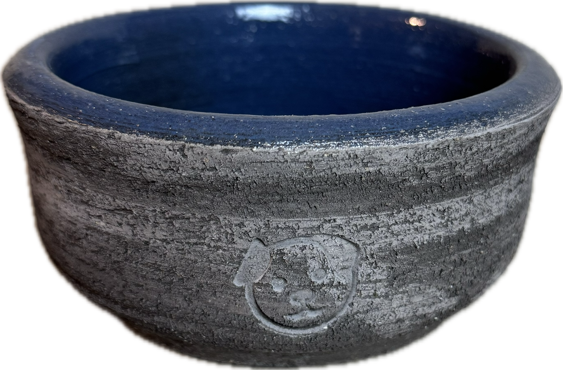 Ciotola Rustica Nera Piccola per Cane - miska ceramiczna dla psa z czarnej terakoty 14 x 6 cm.