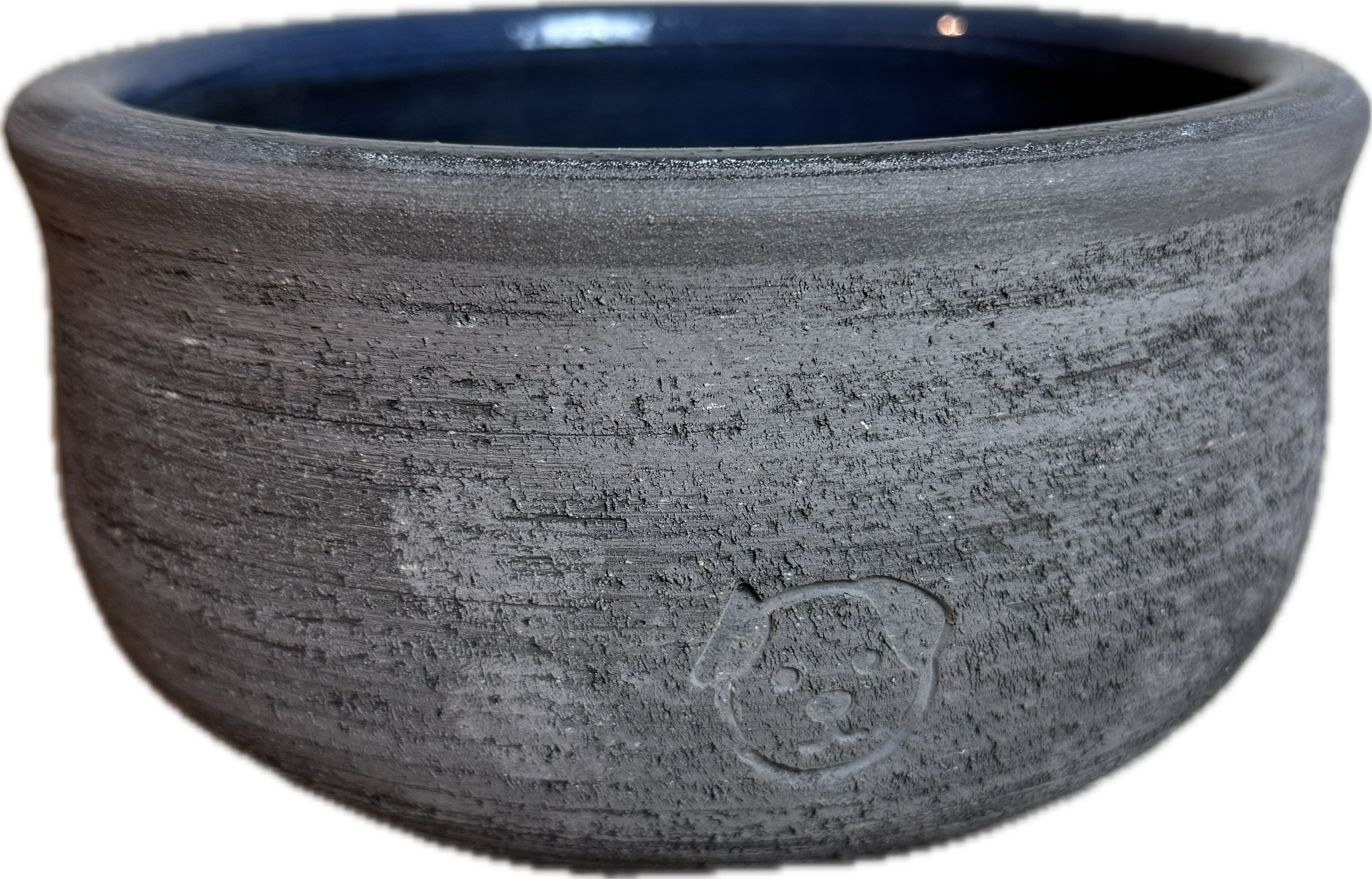 Ciotola Rustica Nera per Cane – miska ceramiczna dla psa z czarnej terakoty 20 x 9 cm.