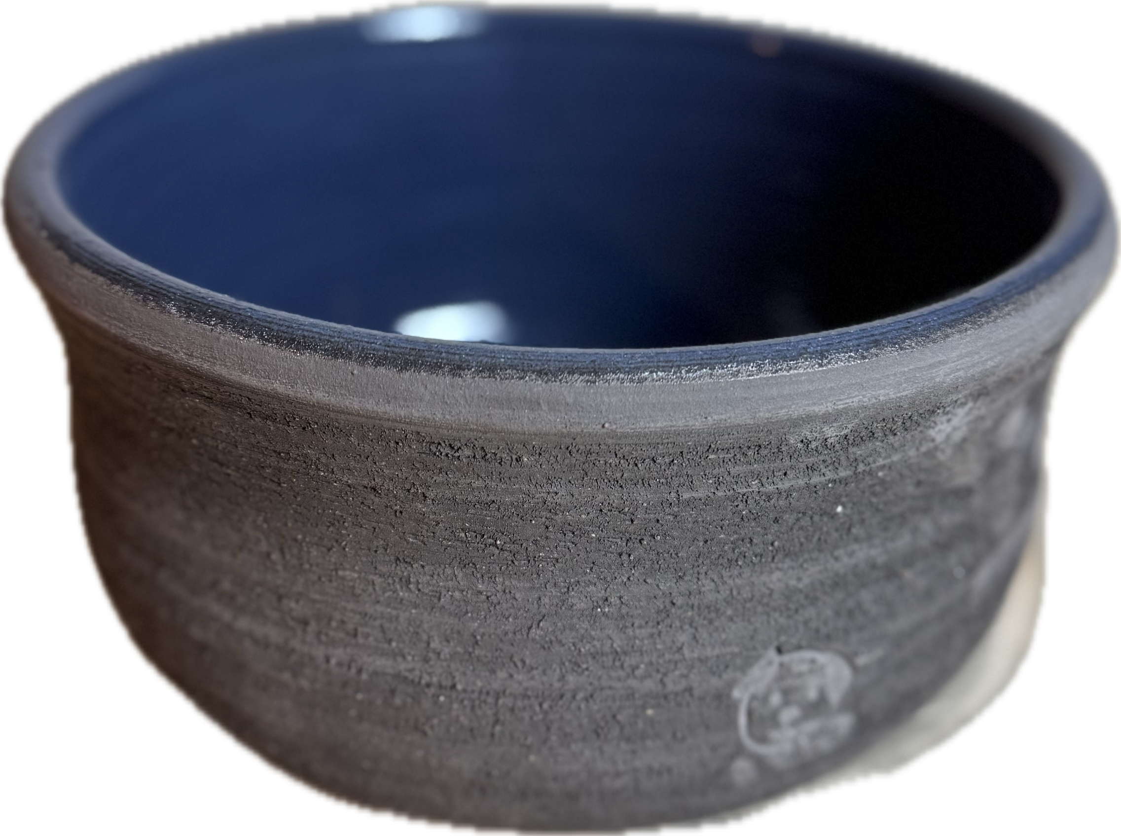 Ciotola Rustica Nera Grande per Cane - miska ceramiczna dla psa z czarnej terakoty 26 x 12 cm. - obrazek 3