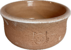 Ciotola Rustica per Gatto – Miska ceramiczna dla kota z naturalnej terakoty 14×6 cm.
