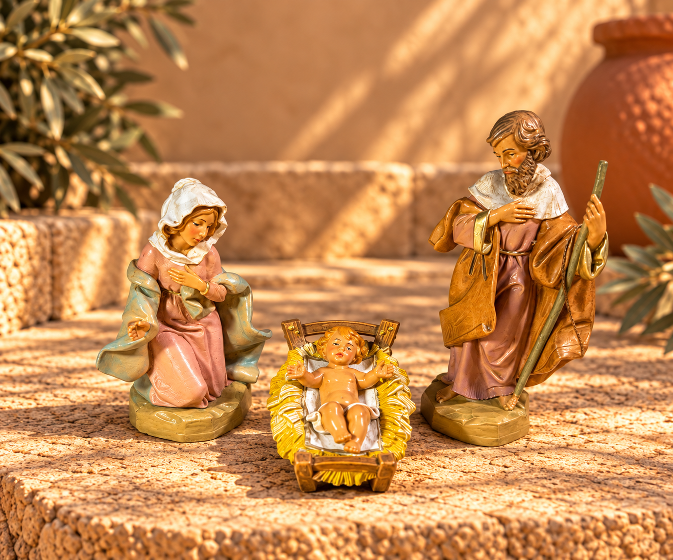 Szopka bożonarodzeniowa Fontanini nr 242 – figurki 12 cm, oświetlenie LED - obrazek 3
