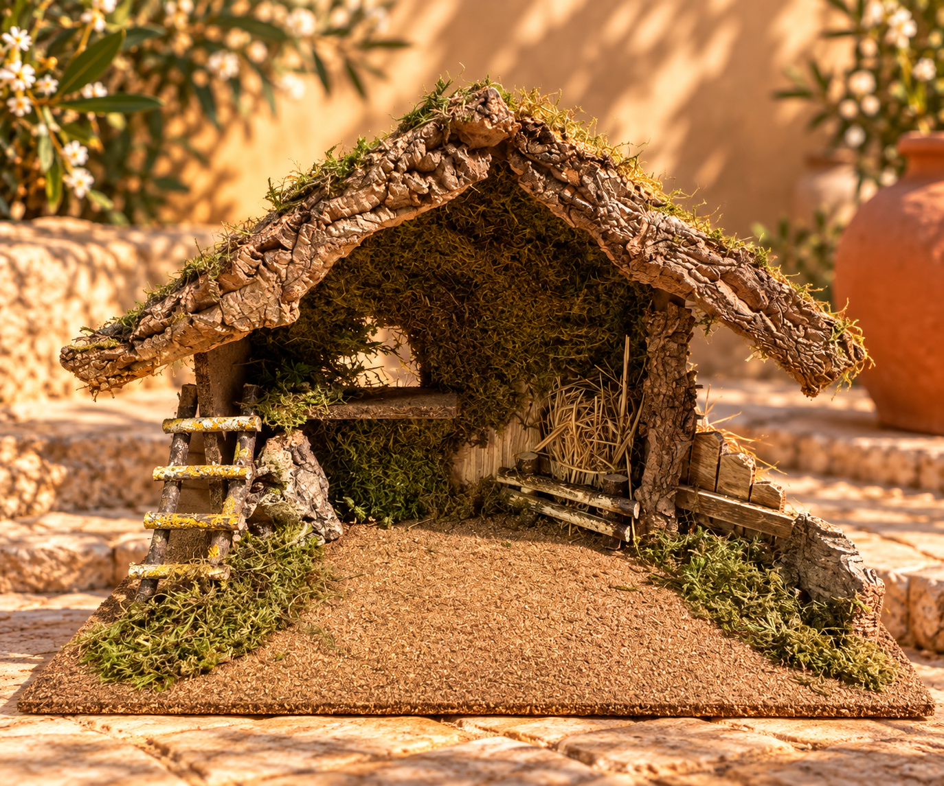 Szopka bożonarodzeniowa Fontanini nr 651 – figurki 19 cm, oświetlenie LED - obrazek 2