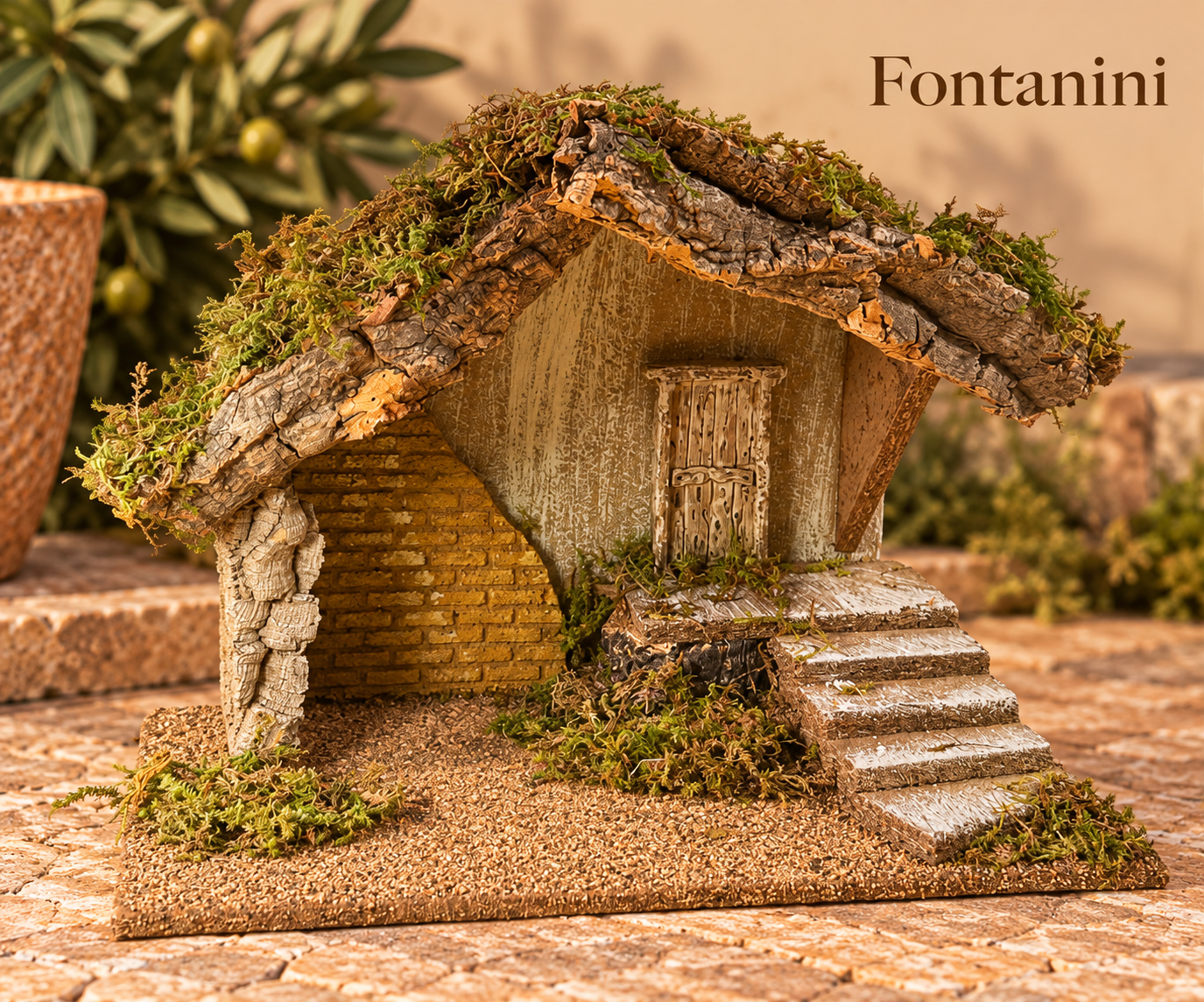 Szopka bożonarodzeniowa Fontanini nr 244 – figurki 12 cm, pies i koty - oświetlenie LED - obrazek 2