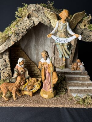 Szopka bożonarodzeniowa Fontanini nr 244 – figurki 12 cm, pies i koty