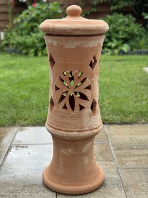 Lampada di Giardino – Ręcznie wykonana lampa ogrodowa z terakoty 80 cm (produkt na zamówienie)